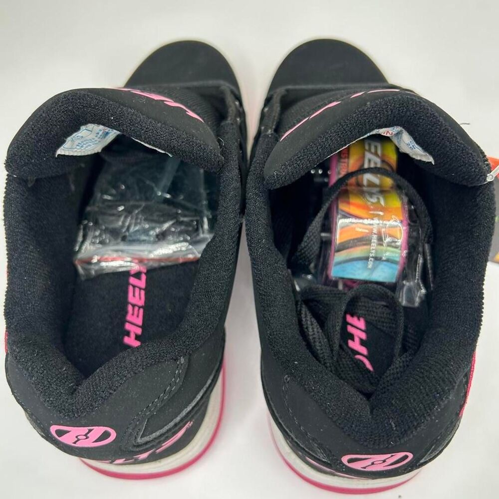 New Heelys black/pink skate shoes youth 2 New with tags wheels and tool included - Picture 6 of 8